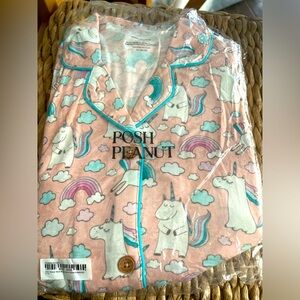 XS Posh peanut olive pajama set nwt